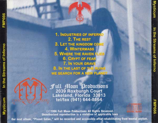 米CD Mysticum In The Streams Of Inferno FMP666 Full Moon Productions (2) /00110 Mysticum – In The Streams Of Inferno | Releases | Discogs